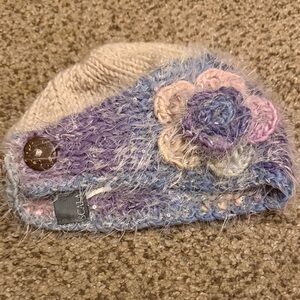 Kids' Knitted Headband with Flower Accents